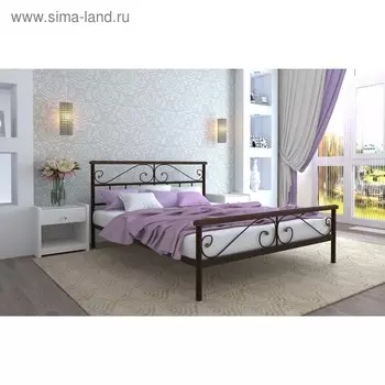 Кровать «Эсмиральда Плюс», 12002000 мм, металл, цвет коричневый