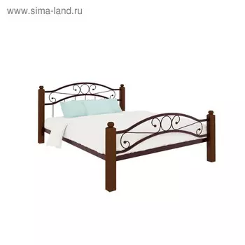 Кровать «Надежда Люкс Плюс», 14002000 мм, металл, цвет коричневый