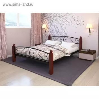 Кровать «Вероника Люкс Плюс», 12002000 мм, металл, цвет чёрный