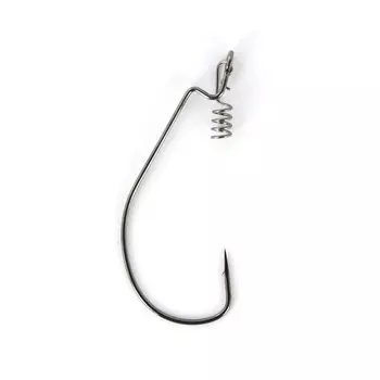 Крючки офсетные Yoshi Onyx Offset Hook Long 4/0 (BN), BIG EYE WITH SPRING, с пружинкой, 5 шт., набор