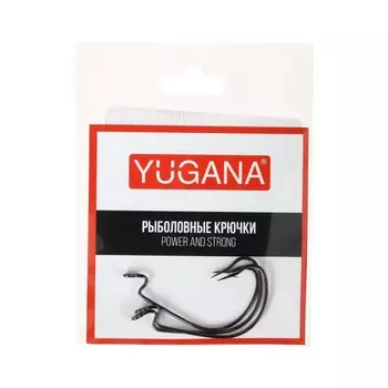 Крючки офсетные YUGANA O'shaughnessy worm, № 3/0, 3 шт.