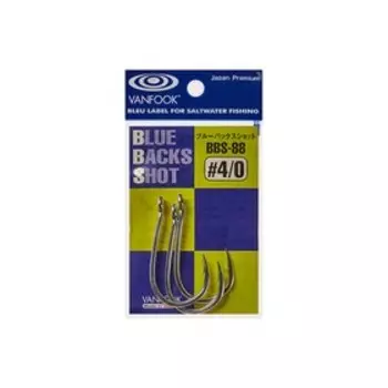 Крючки VANFOOK BBS-88, крючок № 2/0, 4 шт., набор, 03001