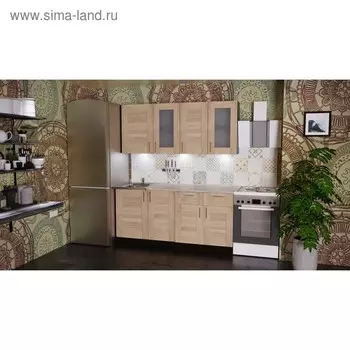 Кухонный гарнитур прямой «Ника демо», 1700 мм, цвет дуб сонома
