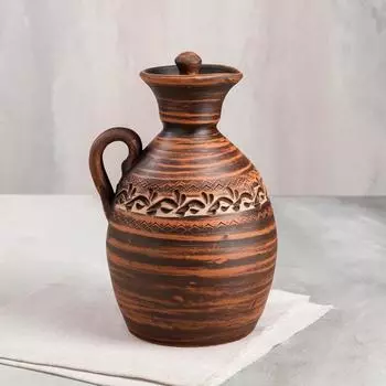 Кувшин "Абхазия", ангоб, красная глина, 1.7 л