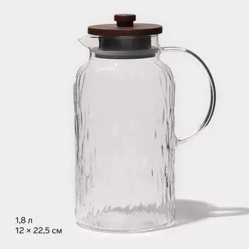 Кувшин для воды стеклянный «Агат», 1,8 л, 1222,5 см