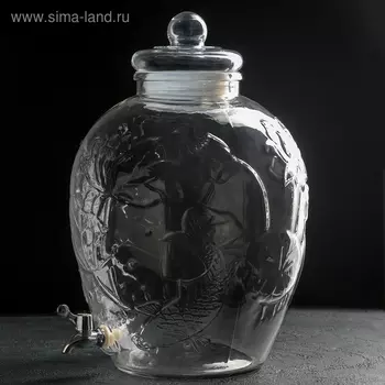 Диспенсер для напитков стеклянный «Пинотаж», 15 л, 2645 см