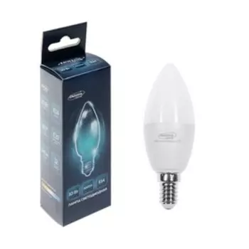 Лампа светодиодная Luazon Lighting, C37, 10 Вт, E14, 840 Лм, 4000 К, свечение нейтральное белое