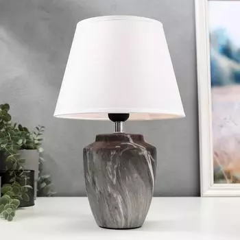 Настольная лампа с абажуром RISALUX 16381/1, Е27, 40 Вт, серый, 232339 см