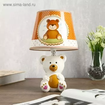 Лампа настольная "Мишка белый" 1хЕ14 40Вт 20х20х32см.
