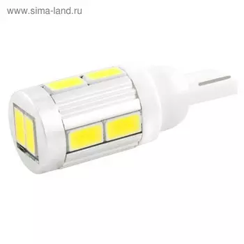 Лампа светодиодная Skyway T10 (W5W), 12 В, 10 SMD диодов, без цоколя, S08201106
