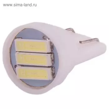 Лампа светодиодная Skyway T10 (W5W), 12 В, 3 SMD, без цоколя, S08201077