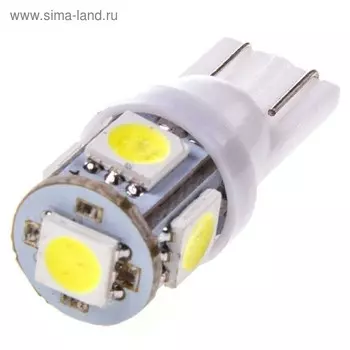 Лампа светодиодная Skyway T10 (W5W), 24 В, 5 SMD, без цоколя S08202005