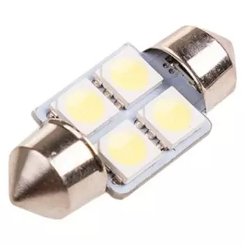 Лампа светодиодная T11(C5W), 12В 4 SMD c цоколем Skyway, 2 шт, S08201352