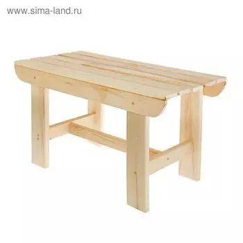 Лавка деревяная из наличника липы "Добропаровъ" 120х40х43.5 см, для бани, нагрузка до 160 кг