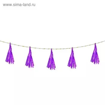 Лента тассел, набор 5 шт., цвет фиолетовый
