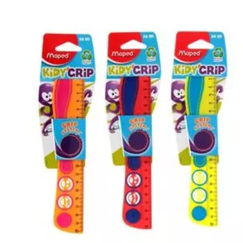 Линейка 20 см, Maped Kidi Grip, цветная, эко-дизайн, европодвес, микс