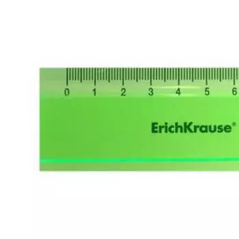 Линейка 30 см ErichKrause Neon, полупрозрачная, пластиковая, МИКС