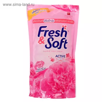 LION THAILAND Fresh&Soft Кондиционер для белья парфюмированный Сладкий Поцелуй 500 мл