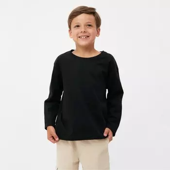 Лонгслив детский KAFTAN, размер 32 (110-116 см), чёрный