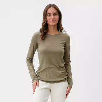 Лонгслив женский KAFTAN: Basic line, хаки, размер 50-52