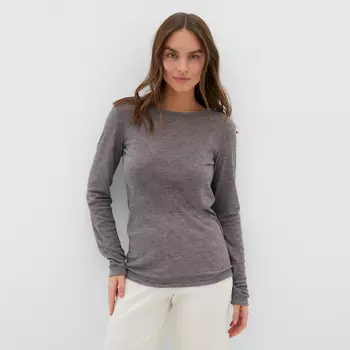 Лонгслив женский KAFTAN: Basic line, серо-фиолетовый, размер 44-46