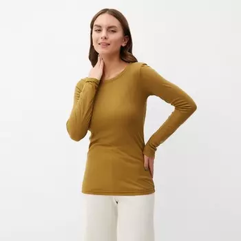 Лонгслив женский KAFTAN: Basic line, тёмно-оливковый, размер 48-50