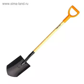 Лопата штыковая, острая, деревянный черенок, с ручкой