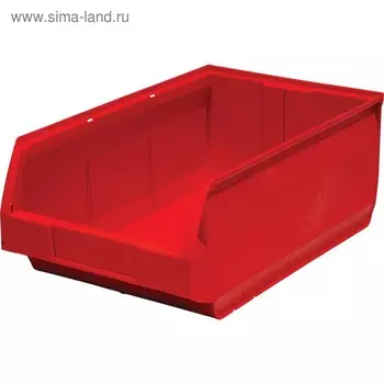 Лоток для склада Palermo, сплошной, красный, 500х310х200 мм