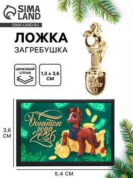 Ложка загребушка в коробке новогодняя «Богатого года», 41 см