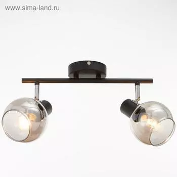 Люстра 79702/2 2х60Вт Е14, чёрный/серый 35х15х13 см