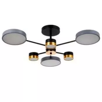 Люстра 86507/6 LED 63 Вт 3000-6000К черный-золото 727223 см BayerLux