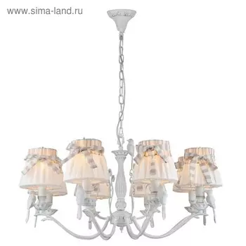 Люстра Maytoni ARM013-08-W, 8хE14, 40Вт, 75х75х88 см, цвет белый антик