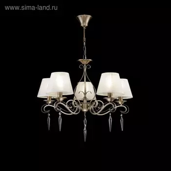 Люстра Bonfi, 5x40Вт E14, цвет бронза