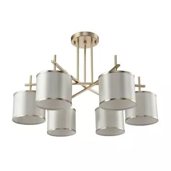 Люстра Crystal Lux, Sergio 2901/306, E14, 6х60 Вт, 49х77х77 см, цвет золотой