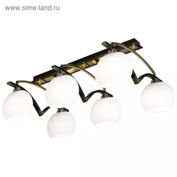 Люстра «Кармина», 6x40Вт E14, золото, коричневый 70x49x27 см