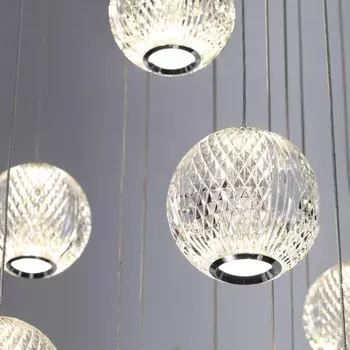 Люстра каскадная CRYSTAL LED 120W 4000K 6600Лм