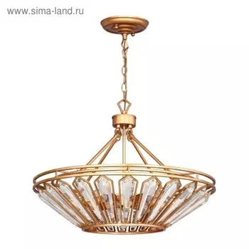 Люстра Manius 6x40Вт E14 золото, коричневый 60x60x46см