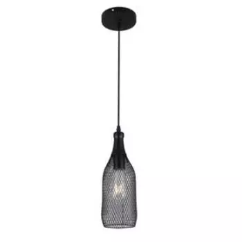 Люстра подвес BOTTLE 1x60W E27, чёрный 12x12 см