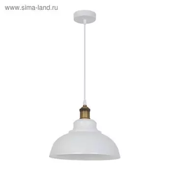 Люстра подвес MIRT 1x60W E27 белый, бронзовый 30x30см