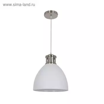 Люстра подвес VIOLA 1x60W E27 белый, никель 30x30см