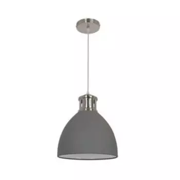 Люстра подвес VIOLA 1x60W E27 серый, никель 30x30см