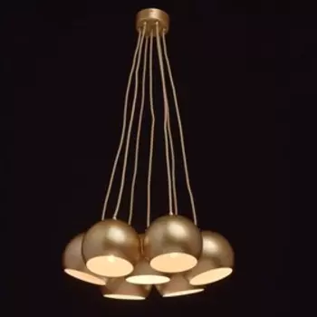 Люстра подвесная "Котбус" 7x40W E14 золото 45x45x218см