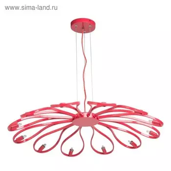 Люстра подвесная "Крайс" 12x40W G9 красный 84x84x226см