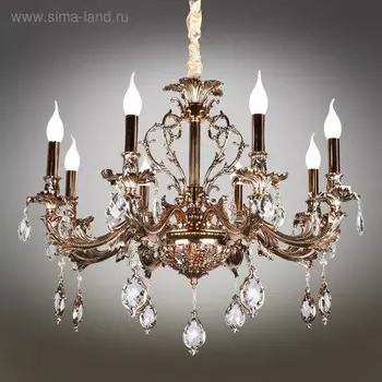 Люстра подвесная Nureci 10x40Вт E14 Золото 73x73x119см