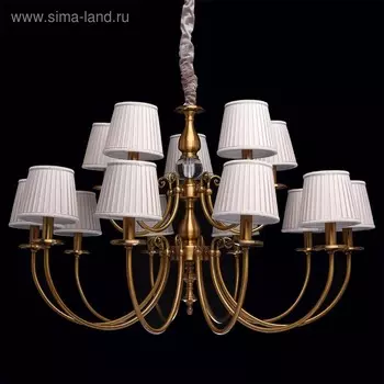 Люстра подвесная "София" 15x40W E14 золотистый 100x100x301см