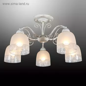 Люстра потолочная Ferraro 5x40Вт E14, бронза 57x57x32 см