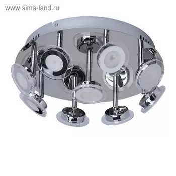 Люстра потолочная "Граффити" 9x5W LED хром 35x35x12см