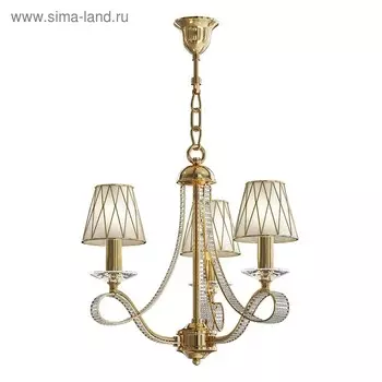 Люстра RICCIO 3х40Вт E14 золото 45x170см