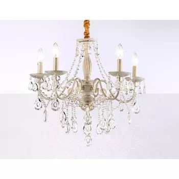 Люстра с хрусталём Ambrella light, Classic, TR4944, 5хE14, цвет белый, золото