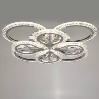 Люстра с ПДУ 1840/8SL LED 160Вт 3000-6000К диммер серебро 53х53х10 см BayerLux